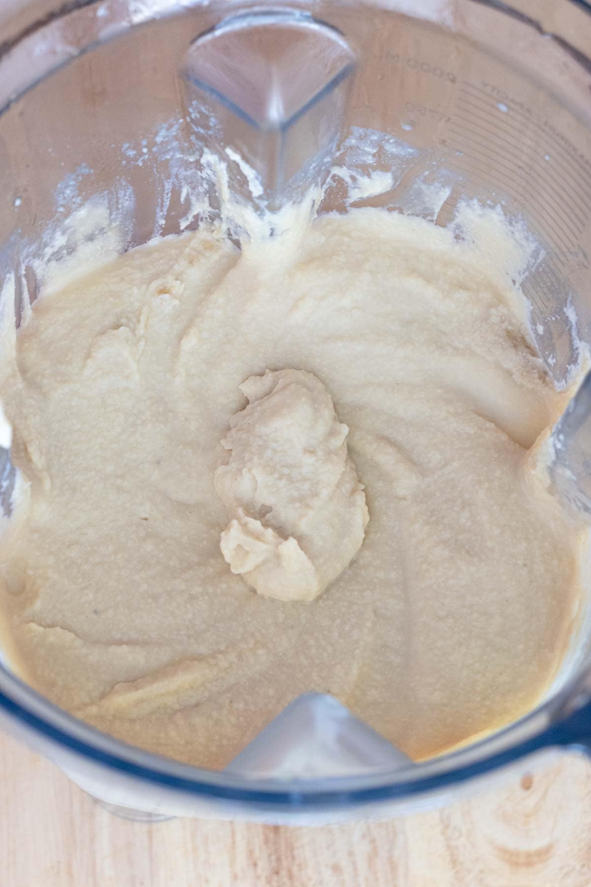 Spicy Hummus with Habanero - after blending tahini, garlic and salt