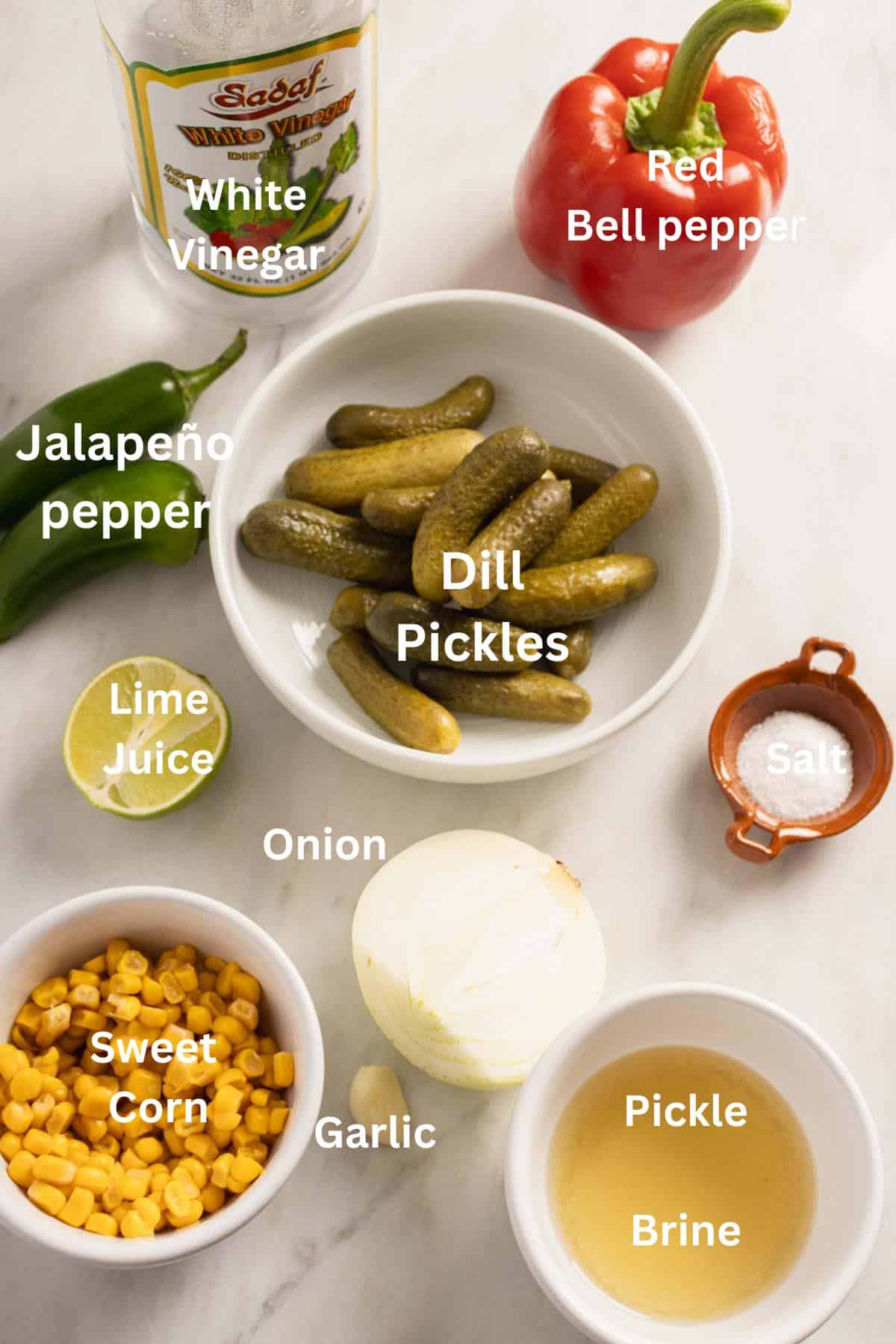 Pickle de Gallo Ingredients
