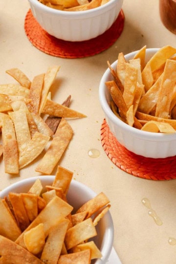 Crispy Tortilla Strips Recipe - Baked and Fried