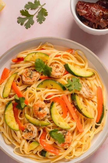 Zesty Shrimp Zucchini Pasta featured image.