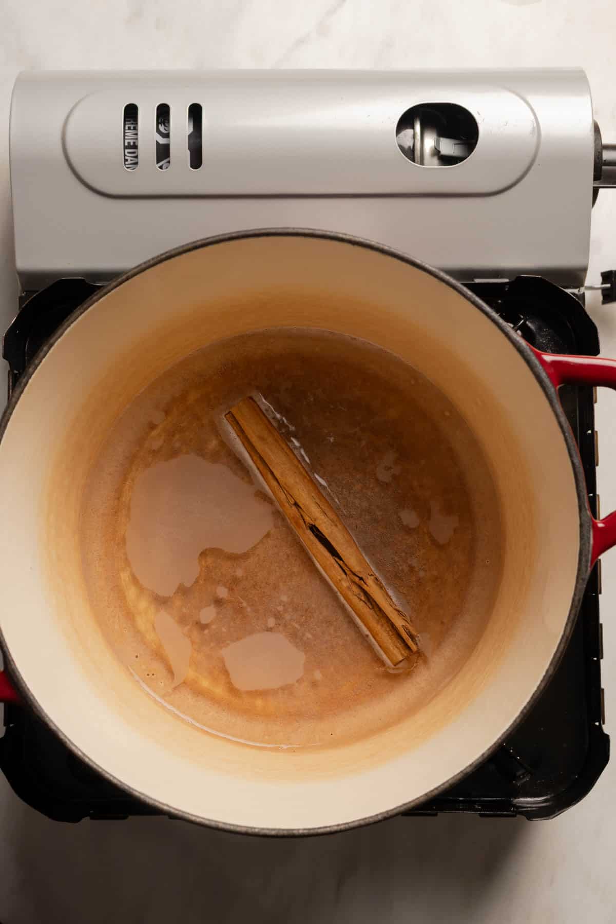 Strawberry Atole - Cinnamon infusing